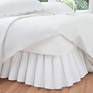 Fresh Ideas Bedding Ruffled Bed Skirt Classic 14” Drop Length Cali King, White